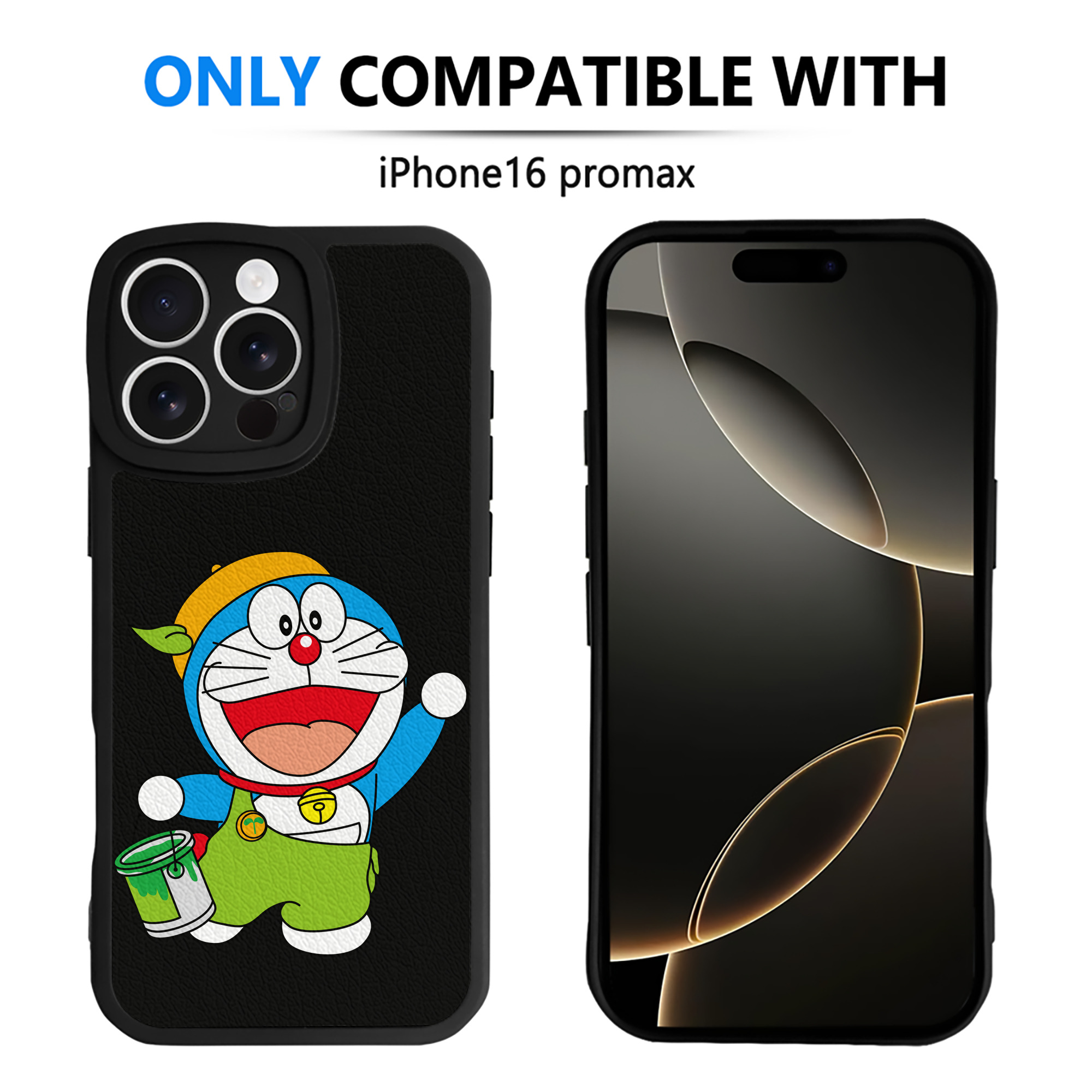 （画像用） ドラえもん Doraemon 【iPhone 16シリーズ対応】シリコンスマホケース（レザー調） 材質：シリコン